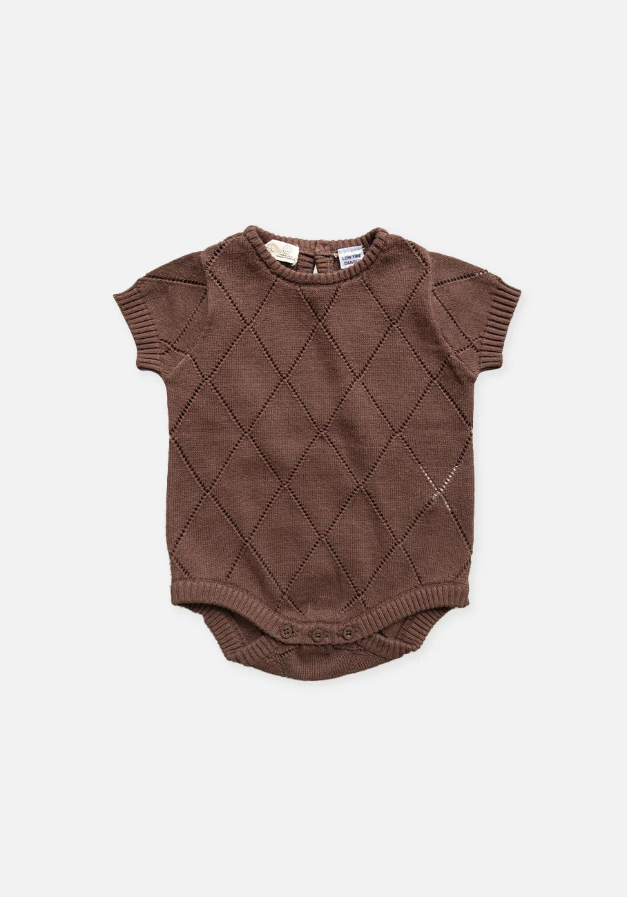 Miann & Co, Open Weave Knit Jumpsuit