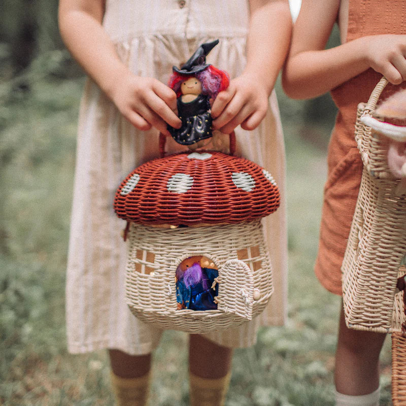 Olli Ella Rattan Mushroom Basket